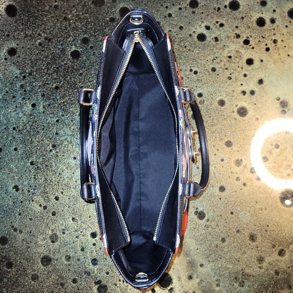 COACH SWAGGER FLORAL PATCHWORK CARRYALL MULTI-COLOR SATCHEL BAG F38210 - Picture 9 of 16